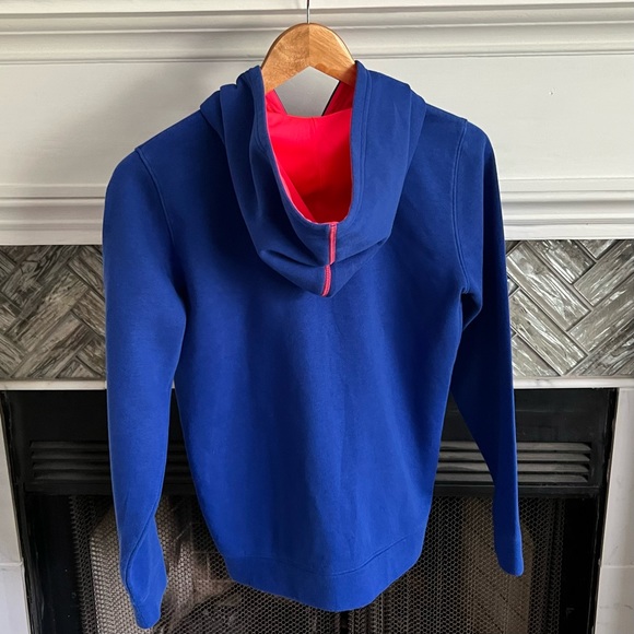 SPRING Girls UNDER ARMOUR UA Royal Blue & Neon Pink ZIP HOODIE JACKET YLG - Picture 4 of 10